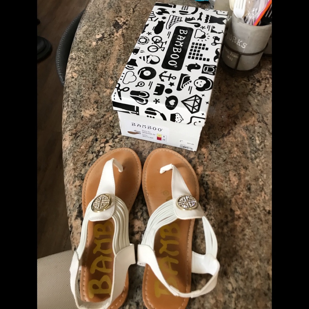 White sandals